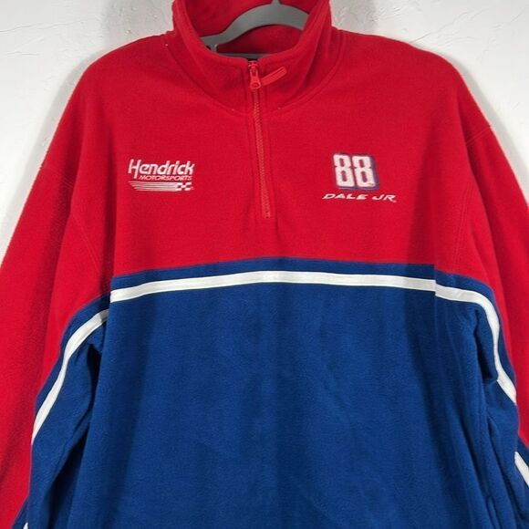 🔥🔥 Vintage NASCAR DALE EARNHARDT JR. #88 Embroidered Fleece Quarter Zip Pullov - Picture 2 of 10